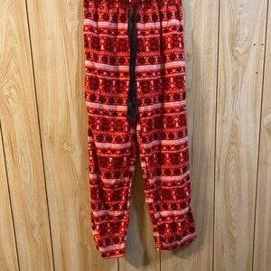 René Rofé Red Patterned Sleepwear Pants Christmas
